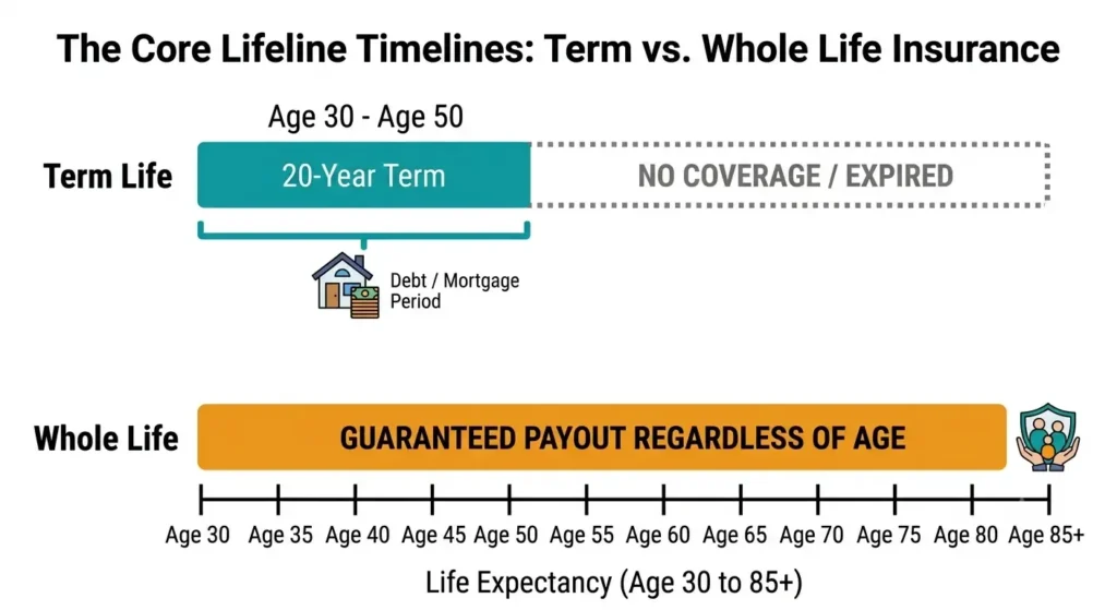 Core Lifeline Timelines Term vs Whole
