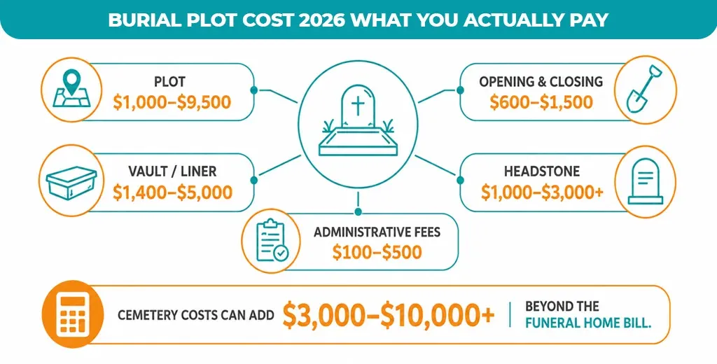 Burial Plot Cost 2026: What You Actually Pay
