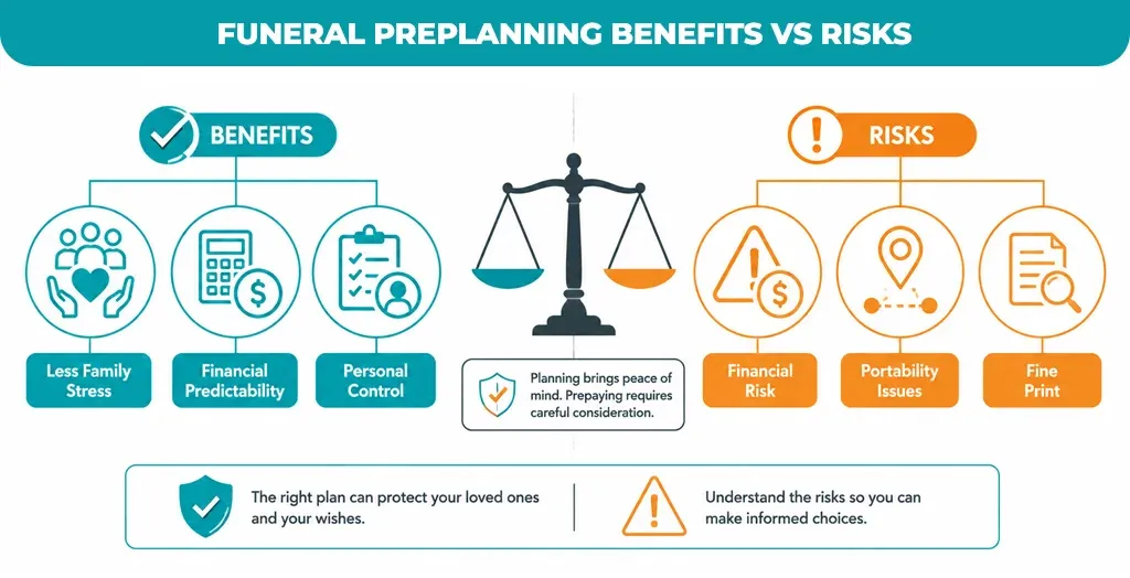 Funeral Preplanning: Benefits vs. Risks